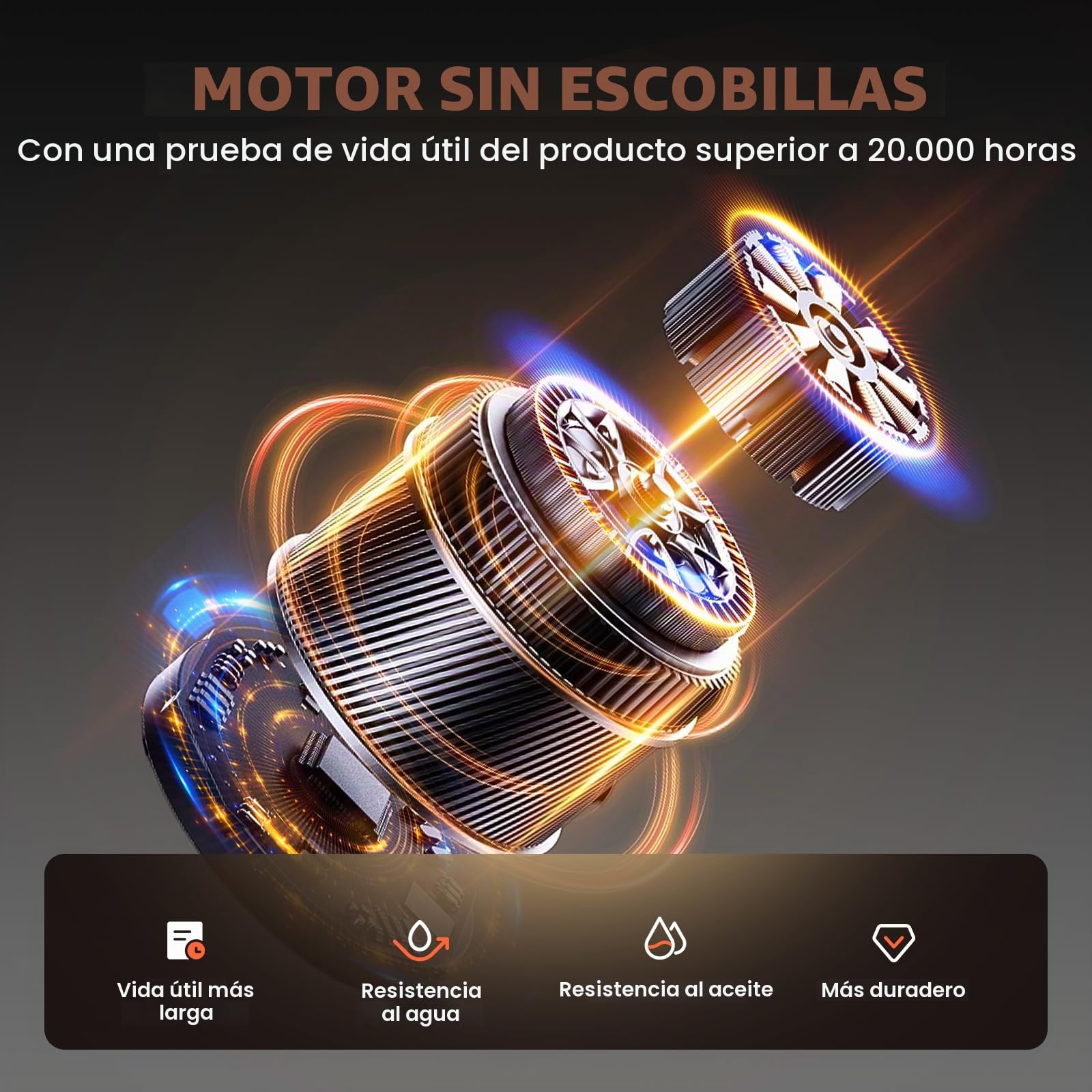 Bomba Eléctrica de Transferencia de Combustible Sensor de Parada Automática 2,4 GPM Bomba Portátil Líquidos para Gasolina, Diésel, Aceite y Agua con Motor sin Escobillas y Batería de 2000 mAh
