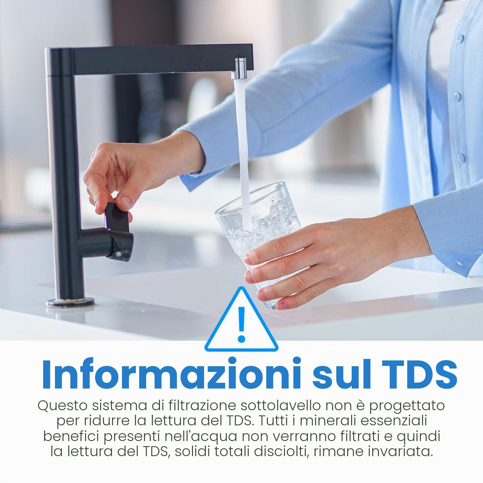 ICEPURE Sistema di filtraggio dell'acqua sottobanco- Collegamento diretto, rimuove il 99,99% di cloro, elevata capacità di riduzione del cloro di 22.000 galloni, migliora sapore e odore, USA Tech
