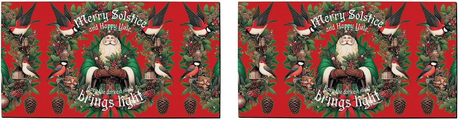 ThisWear Winter Solstice Doormat Merry Solstice and Happy Yule Low Profile Doormat