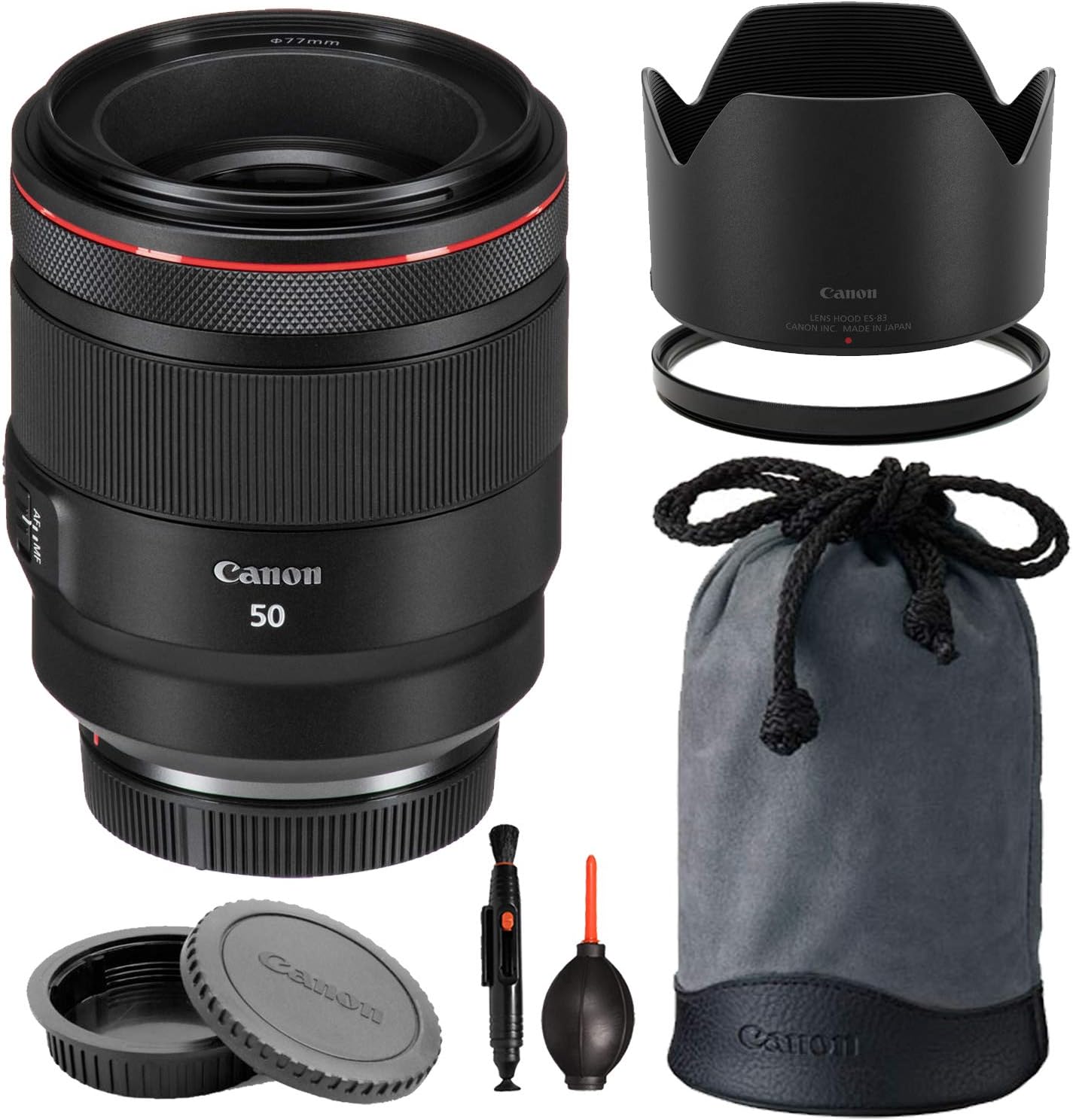 Canon RF 50mm F1.2 L USM Lens 2959C002 w/Lens Pouch