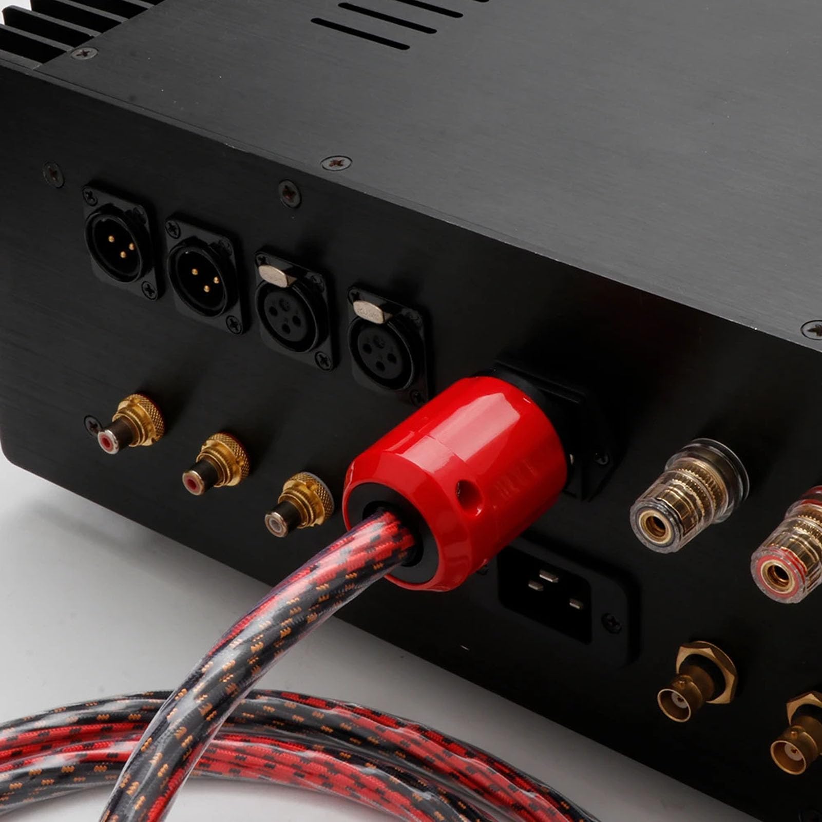 Cable de Alimentación HiFi, Línea de Grado de Audiófilo con Conectores de Oro Chapados 10awg OFC Copper Core, para el Amplificador Giratorio de Filtro de Potencia Player CD