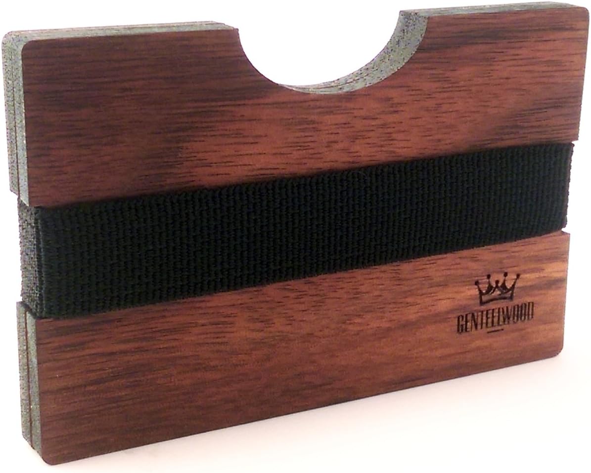 Walnut Handmade Wood Wallet - Slim wooden wallet - credit card wallet - GenteelWood wallet - Minimalistic wallet