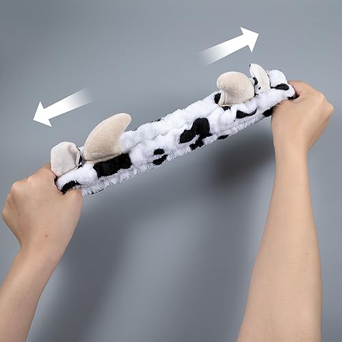 Miniatura 10 de Diadema de lavado de cara de ojo de rana para mujeres y niñas, banda de pelo de spa de caracol suave de forro polar coral para niños, lindo disfraz