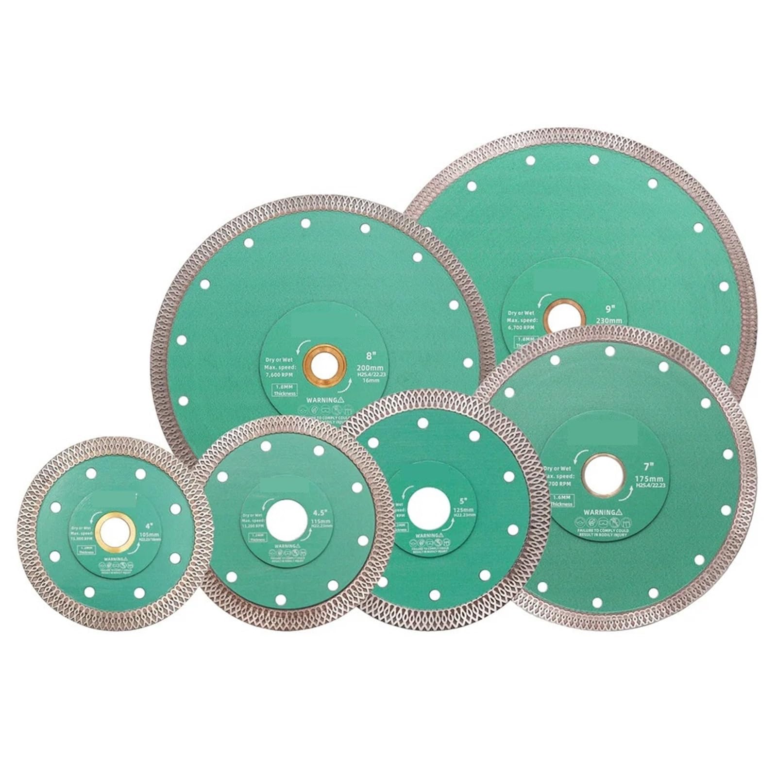 Diamentowa tarcza tnąca, przecinarka do płytek, porcelana, marmur, ceramika, granit, wzmocniony rdzeń, X-Mesh Turbo, 10,2-30,5 cm (200 mm)