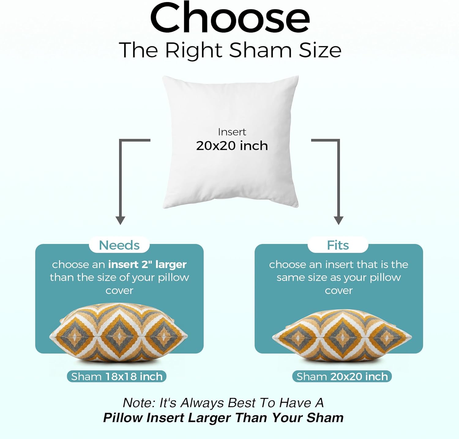 puredown® 24x24 Throw Pillow Inserts, Pack of 2, Indoor Decorative Down Alternative Throw Pillows for Couch, Sofa & Bed – Supportive & Fluffy - Image 5