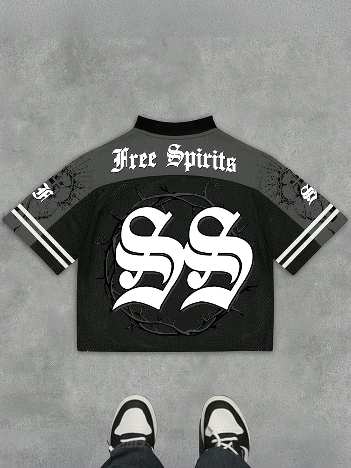 SOLY HUX Men's Y2k Jersey Shirts Number Graphic Tees V Neck Half Sleeve Baggy T Shirt Summer Tops Streetwear - Image 2