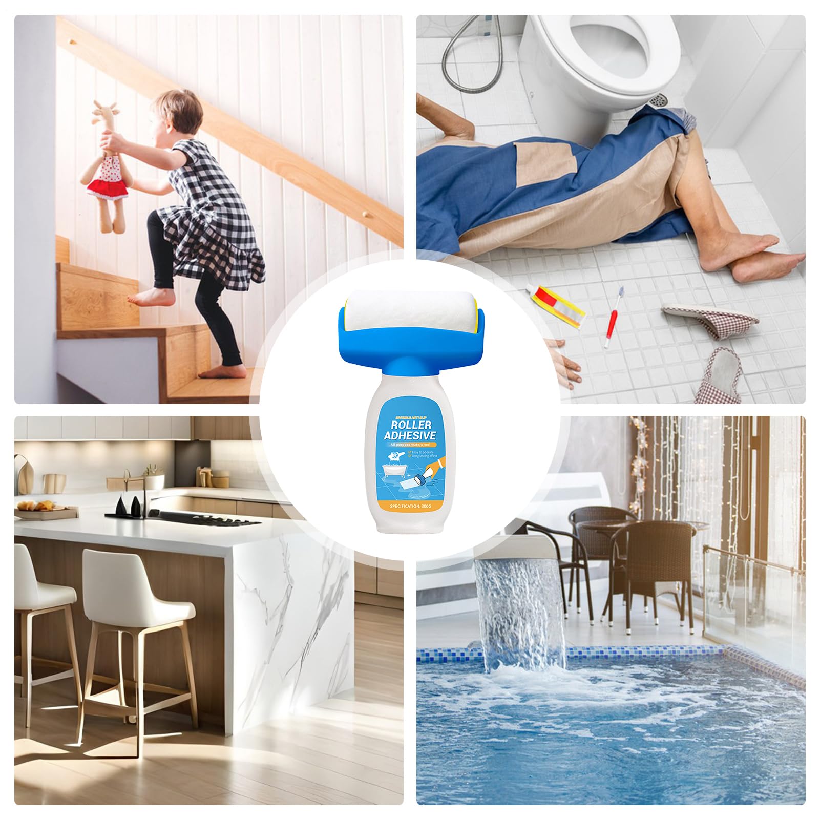 Vernice per vasca non slip-pavimento del bagno trasparente, rivestimento in vasca trasparente | Protezione della superficie anti -skid, rivestimento resistente allo slittamento durevole per piastrelle