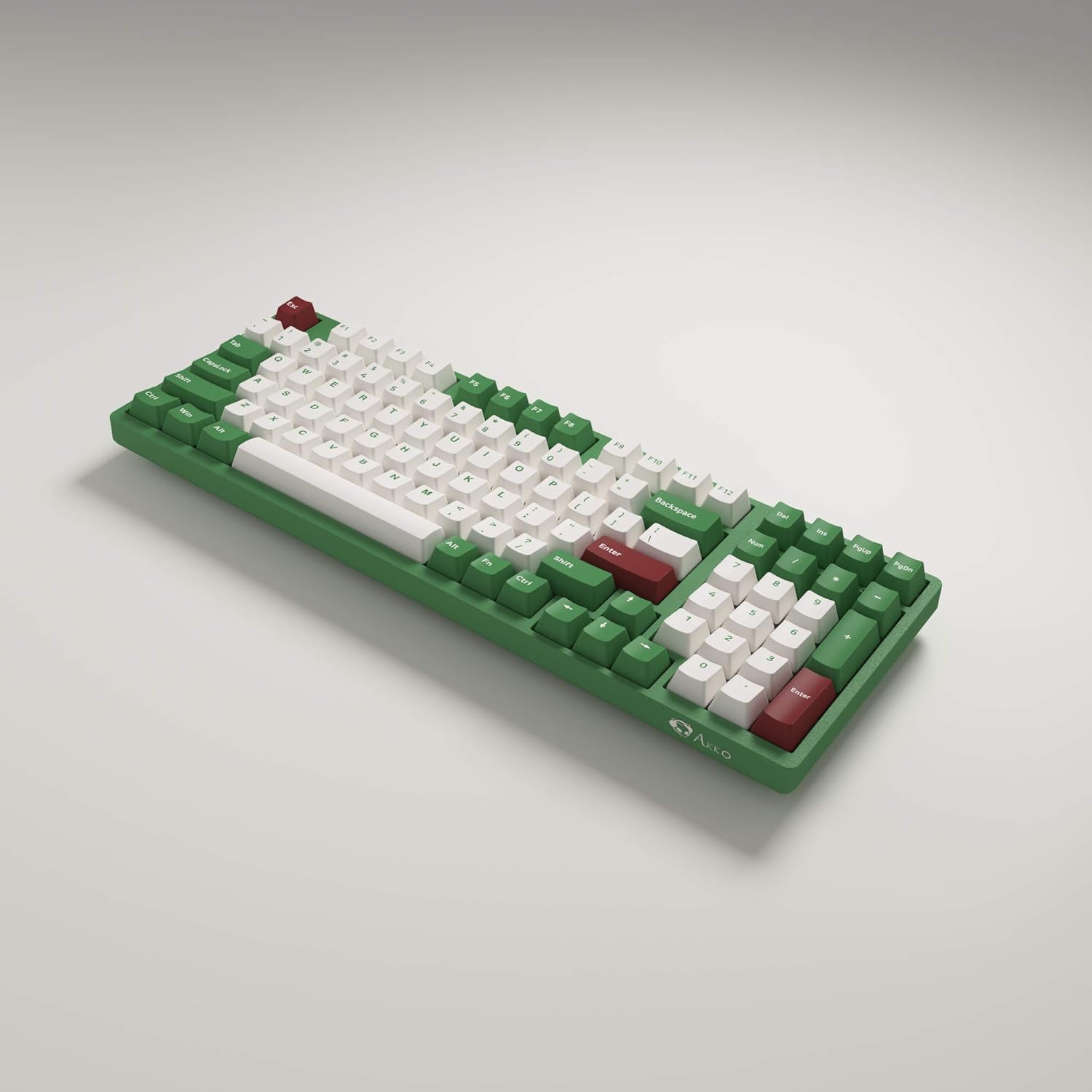 50% оƒƒ Dіѕсоunt YUNZII AKKO Matcha Red Bean-3087DS 87-Key Mechanical Keyboard with 85% PBT Keycap, N-Key Rollover, Type-C Port (Gateron Orange Switch, 98 Keys)