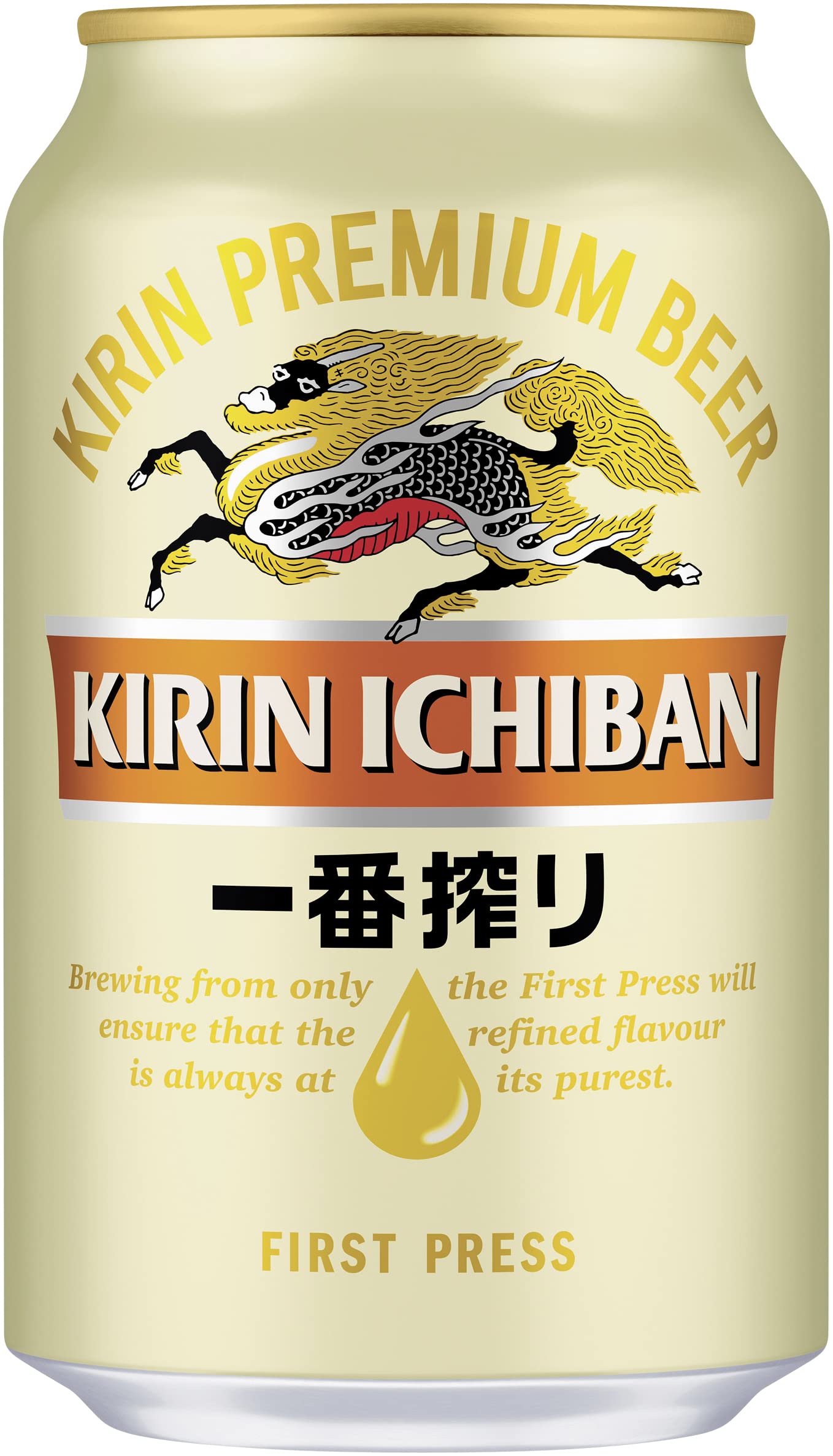 KIRIN ICHIBAN japanisches Premium-Bierpaket (helles Malzbier, nach dem First Press Verfahren gebraut, Dosenbier mit 5 % Alkoholgehalt, Einweg Palette) (24 x 0,33 l)