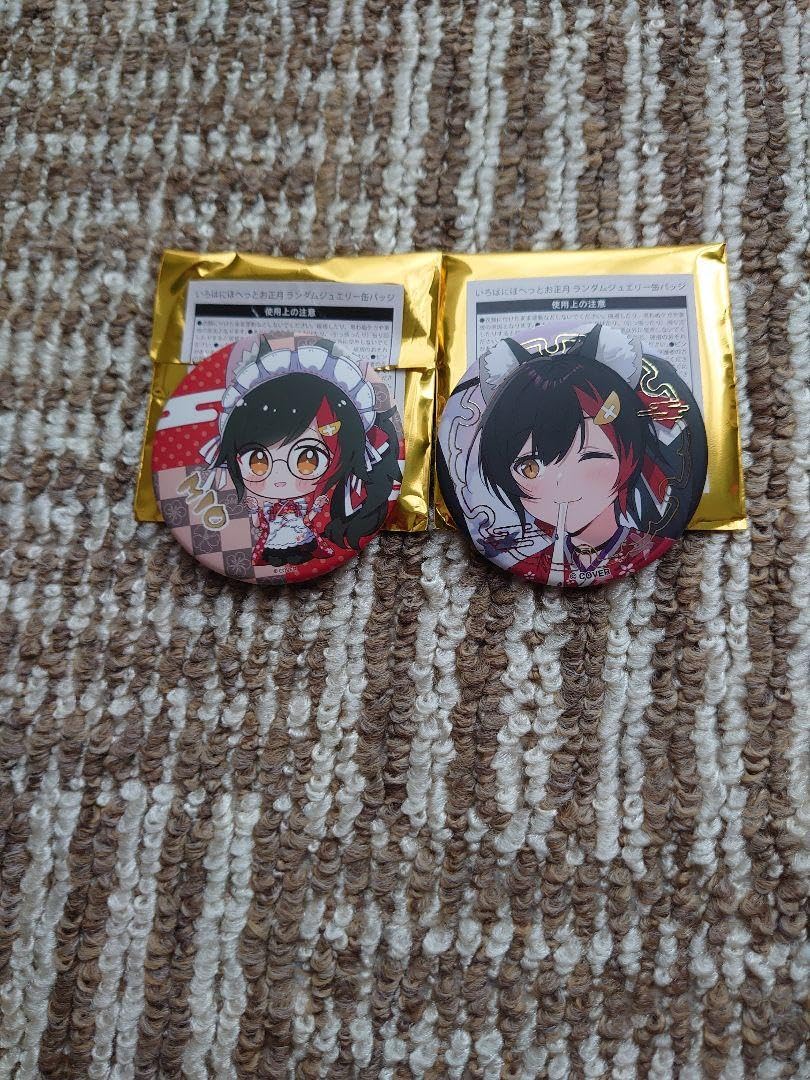 大神ミオ　正月衣装　缶バッジ Amazon | グッズいろはにほへっとお 正月缶バッジ大神ミオ全2