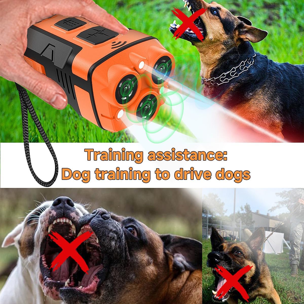 Advanced Dog Bark Deterrent Device – 3X Ultrasonic Emitters for Effective Bark Control