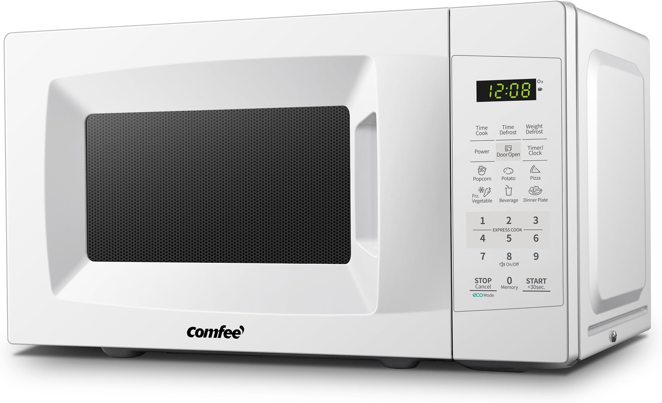COMFEE' EM720CPL-PM Countertop Microwave Oven with Sound On/Off, ECO Mode and Easy One-Touch Buttons, 0.7 Cu Ft/700W, Pearl White