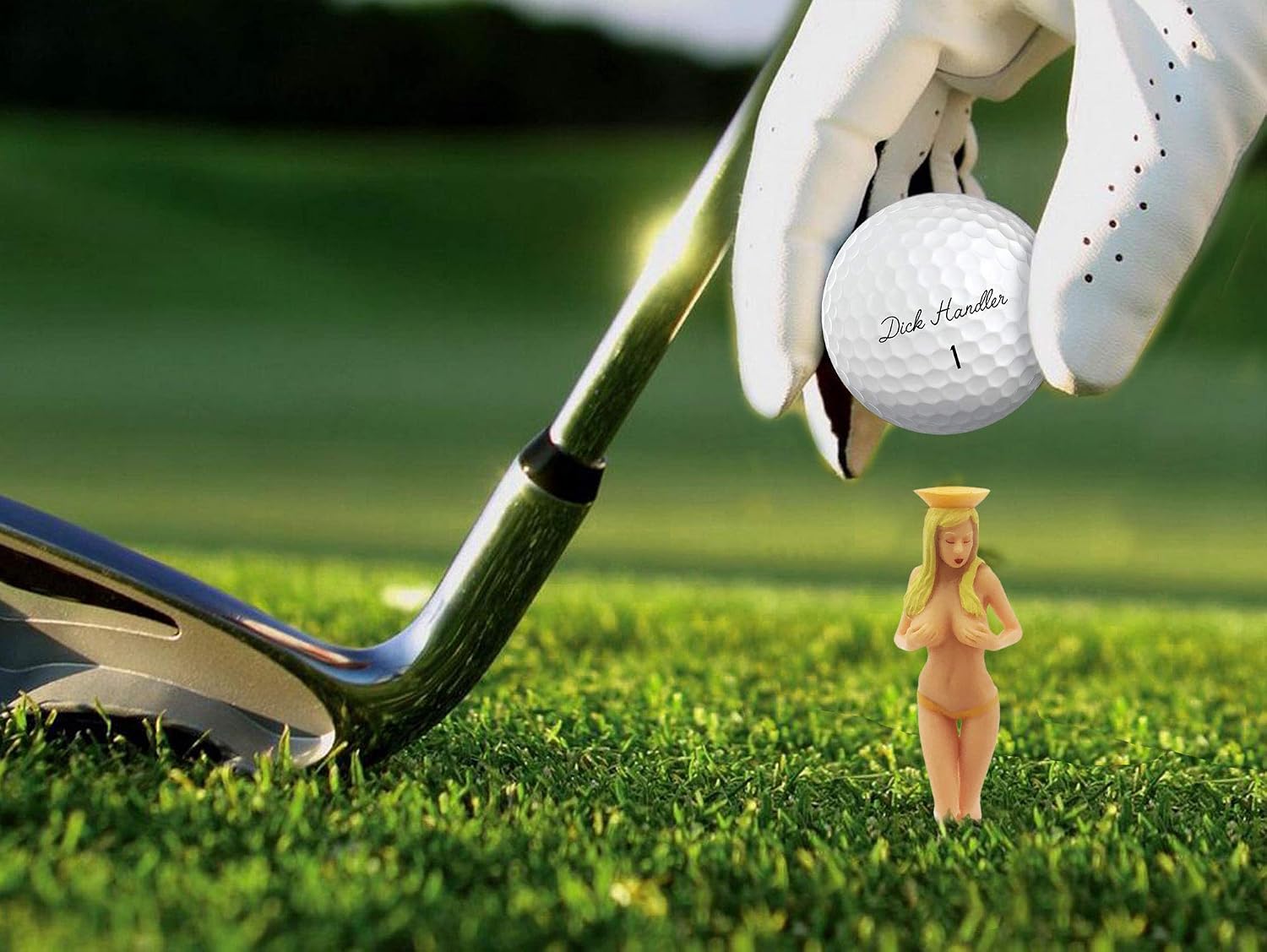 O'RINN GOLF Perky Tees Funny Golf Gifts - 6 Pack 3" Blonde Bombshell Pin Up Girl Golf Tees | Funny Gifts for Men at Christmas, Groomsman or White Elephant Gifts