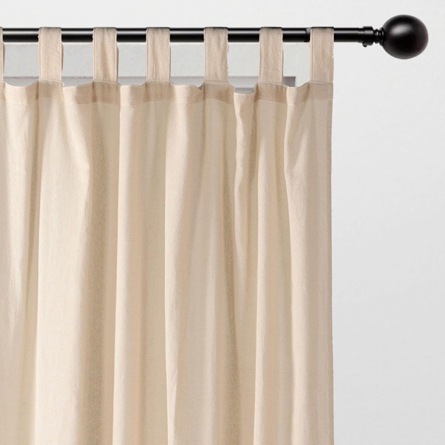 THE ART BOX Natural Gauze Blended Curtains Linen Sabsitute Energy Efficient Light Filtering Tab Top Door Window Treatment 2 Panel Drape for Livingroom (Rust, L 72" X W 42" Each Panel)