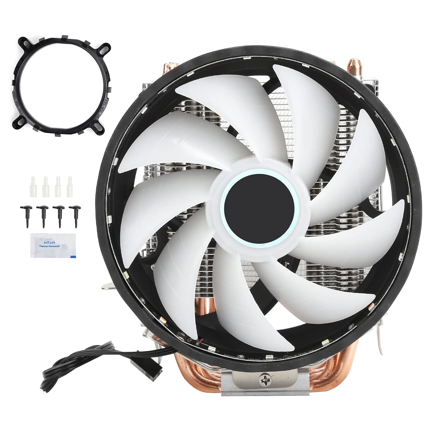 Dual Fan Heat Sink, CPU Cooler 6 Heatpipes Easy