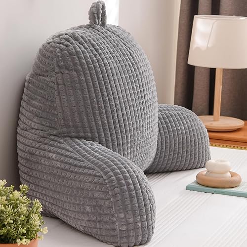 Miniatura 7 de A Nice Night Almohada de lectura para cama de cuña grande para adultos y niños, respaldo con brazos para sentarse en la camasofá para descansar en