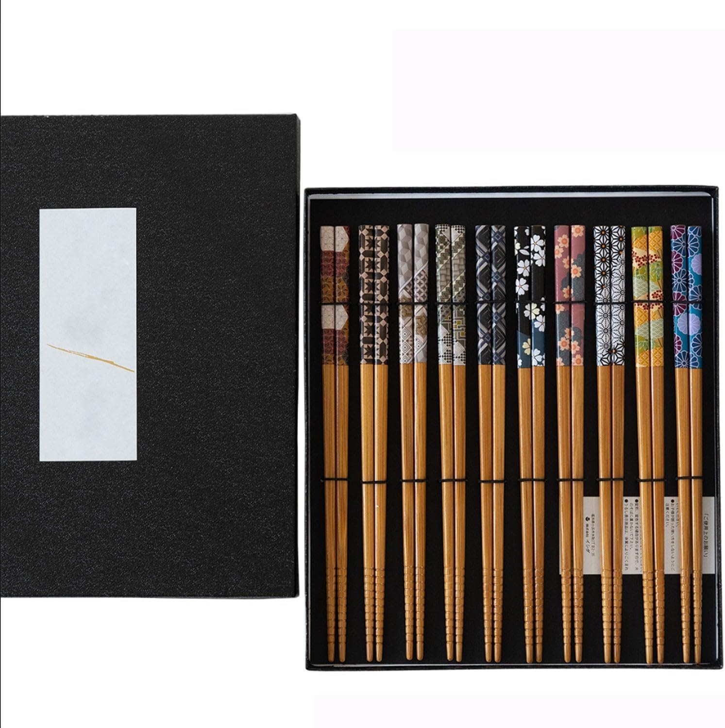 Baguettes, Baguettes Chinoises Chopsticks Reusable Reusable Chopsticks Chopsticks Reusable chop sticks10 Double Anti -Slip Chopsticks 22.5Cm Home Japanese Chopstick Gift Box Set,