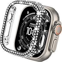 Vista 19 de KADES - Funda protectora completa compatible con iWatch, con protector de pantalla de vidrio templado incorporado, brillante y con diamantes