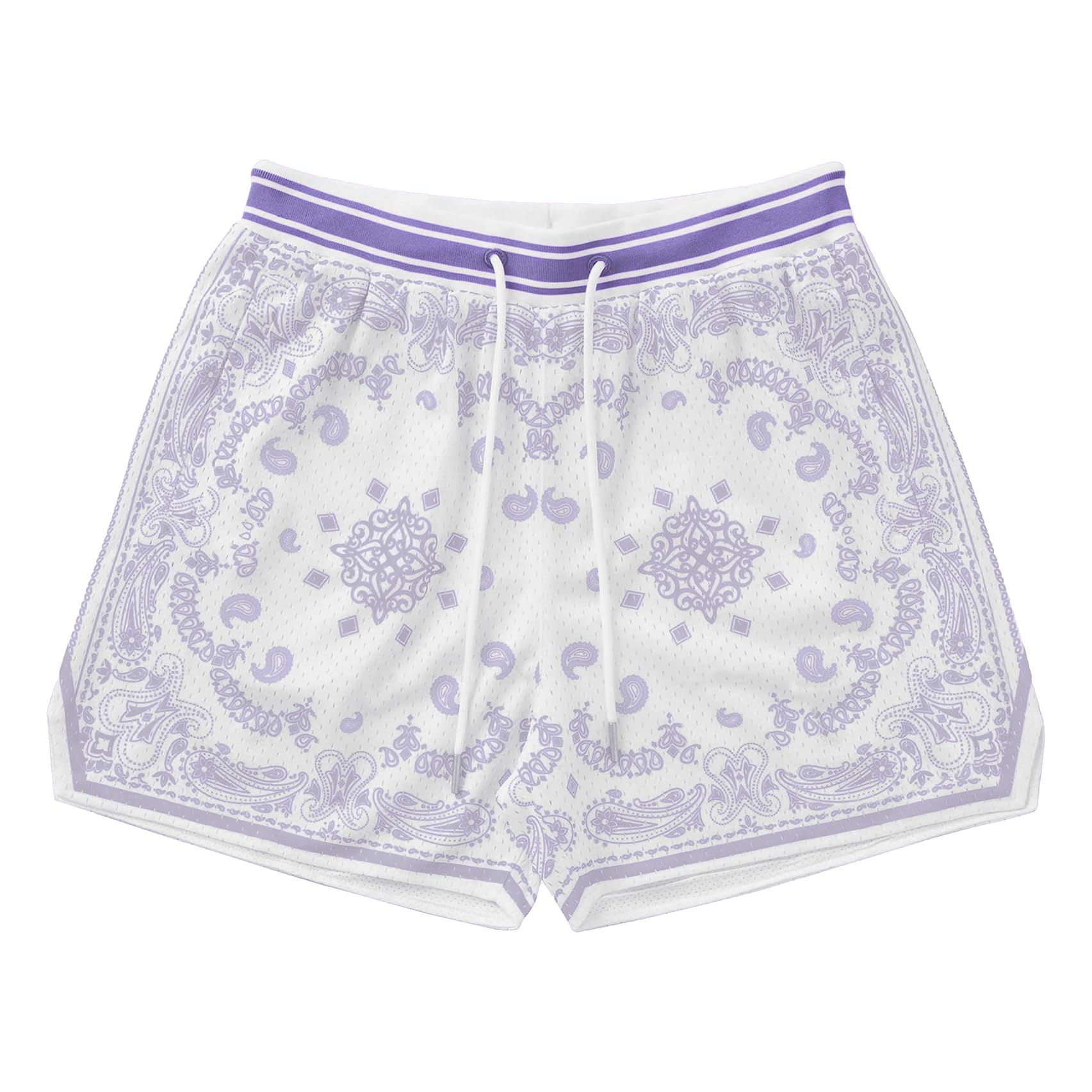 DIOTSR Mens Graphic Shorts Boho Paisley Shorts Athletic Basketball Bandana Shorts Running Streetwear Drawstring Waist