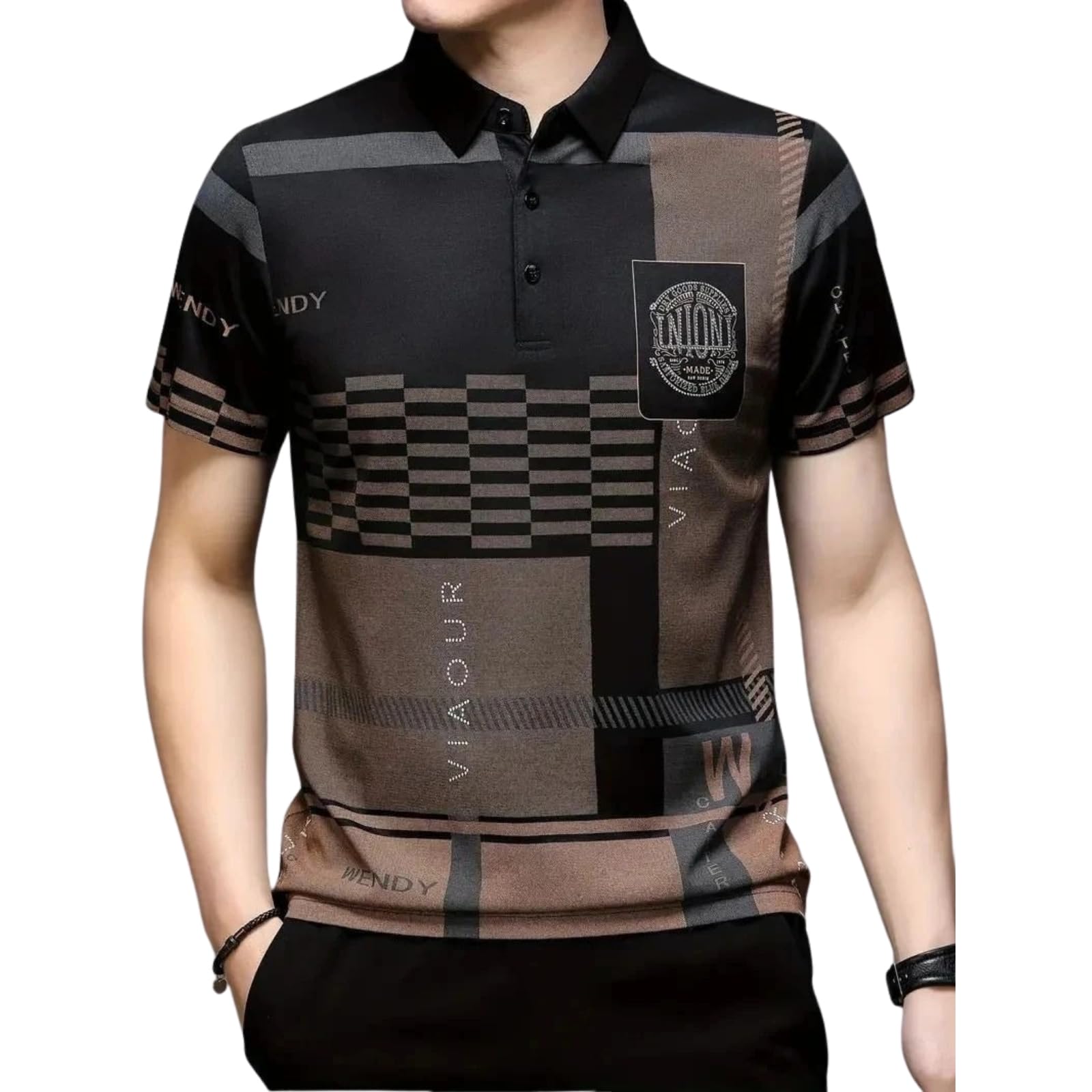 garima knitwear Mens Regular Fit Printed Cotton Polo Tshirt Regular Fit Polo T-Shirt for Men| Printed Polo T-Shirt | Cotton Polo T Shirt-picture-44