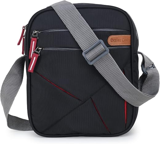 Dezire Crafts Sling Stylish Cross Body Travel Office Business Messenger Shoulder Bag with Multi-Pocket Zip Closure and Adj...