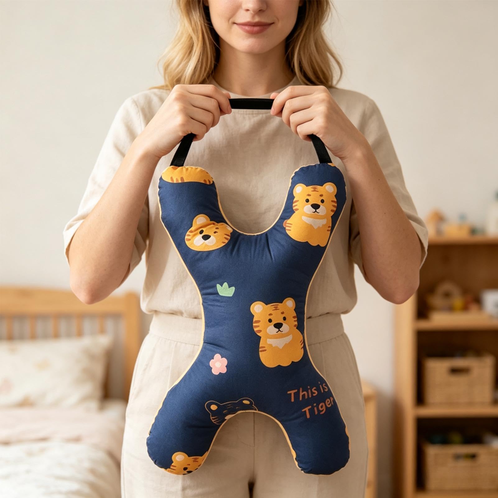 Almohada Infantil para Coche Soporte H para cabeza y cuerpo con correa