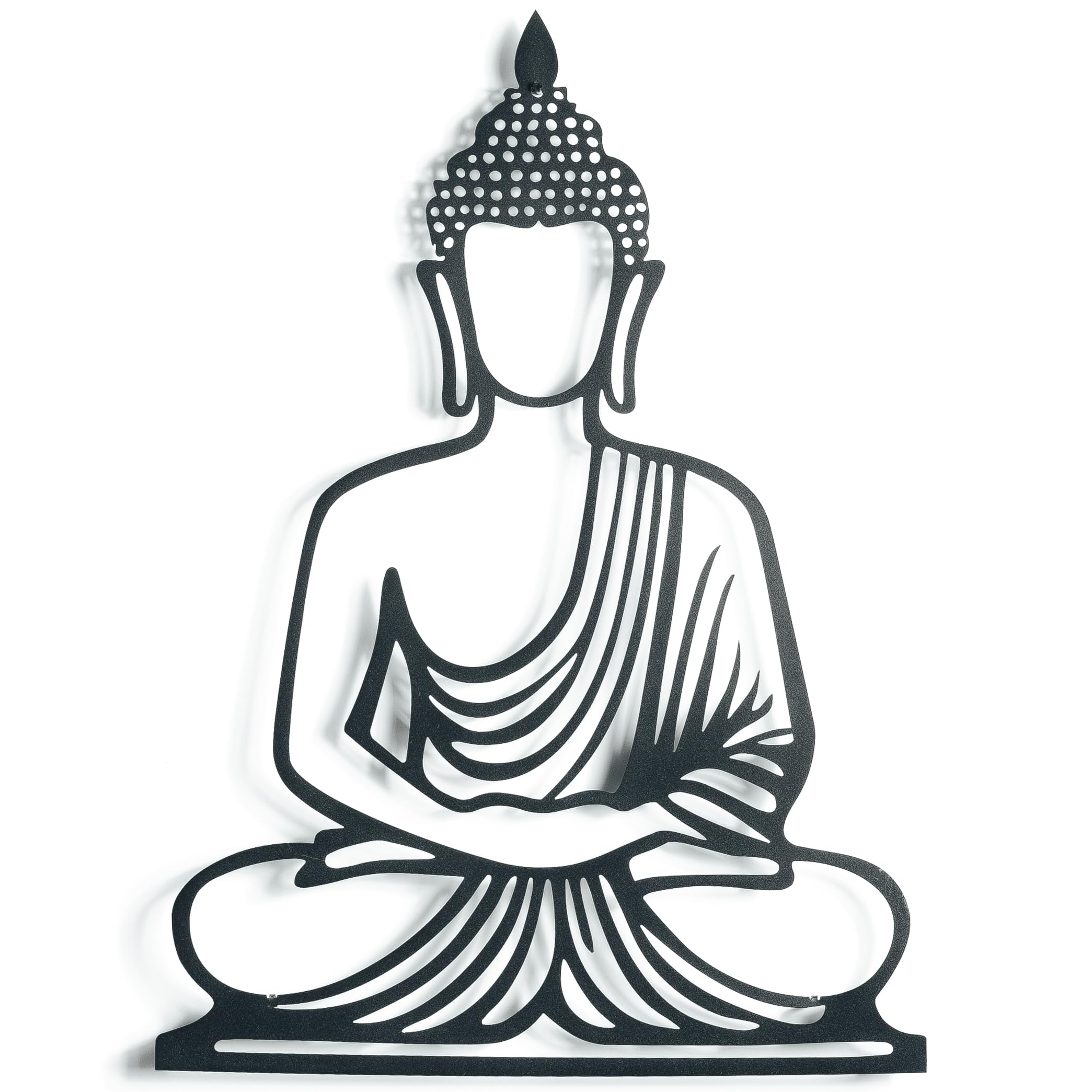 keluly Metal decoration. Floating wall sculpture, with shadows, made of steel. (43 x 31 cm., BUDDHA), 43L x 1.5W cm