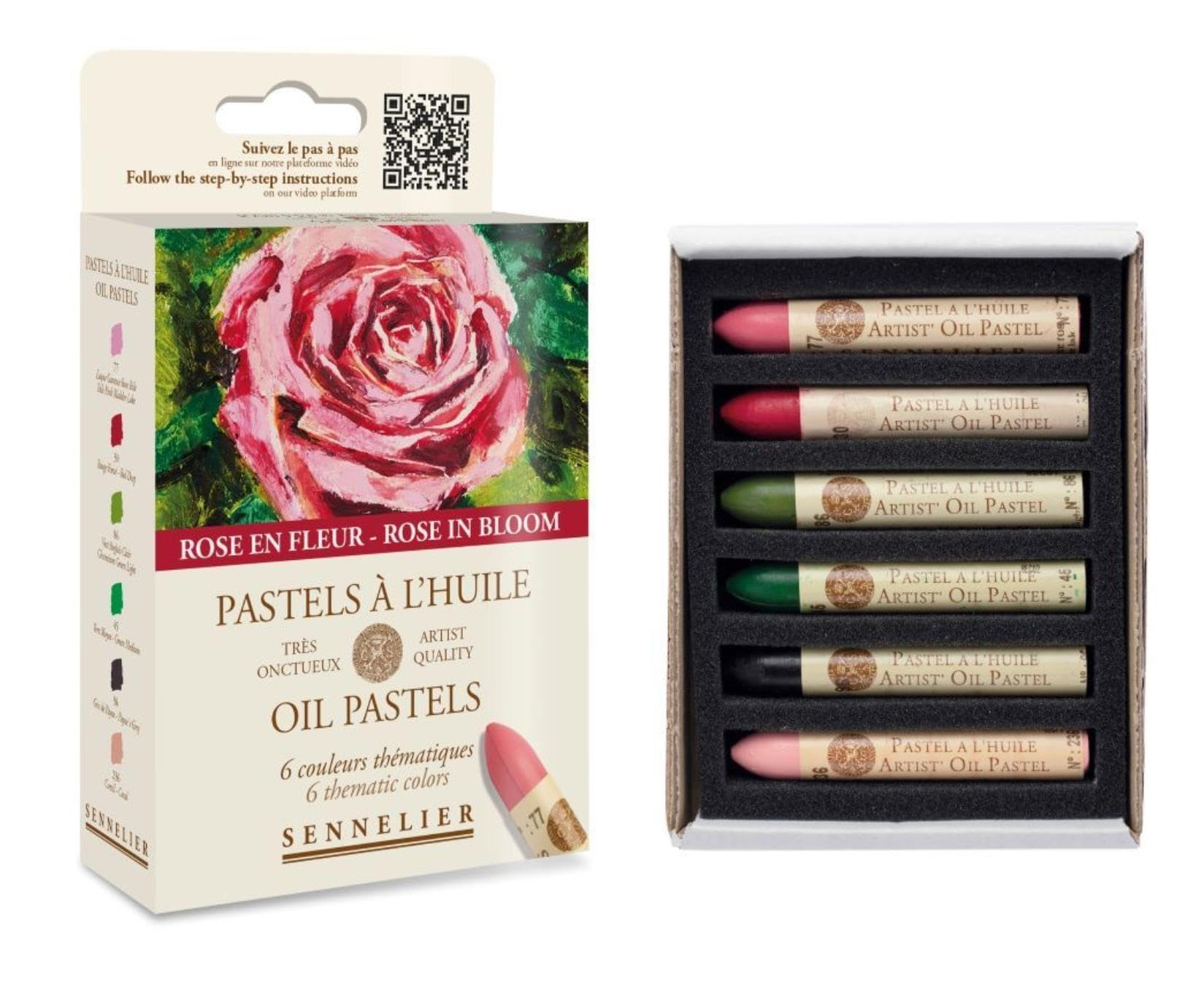 Sennelier Pastels à Huile 12 Couleurs. Set Paysage et estompe
