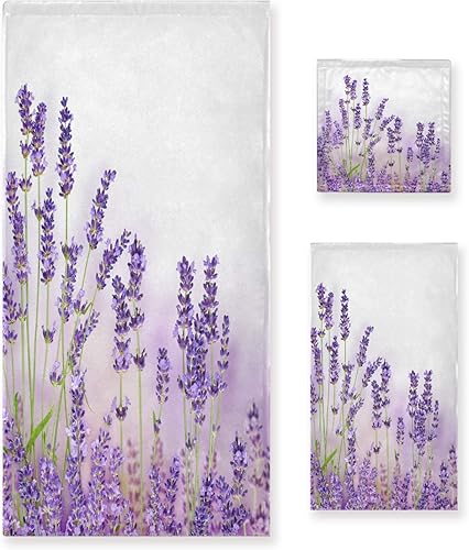 Vista 16 de ALAZA Juego de toallas de 3 piezas, juego de toallas de baño con escamas de dragón arcoíris, 1 toalla de baño, 1 toalla de mano, 1 toalla, toallas