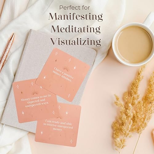 Miniatura 6 de Tarjetas de afirmación de dinero para mujer, 31 citas inspiradoras y empoderadoras diarias únicas, tarjetas motivacionales, tarjetas de