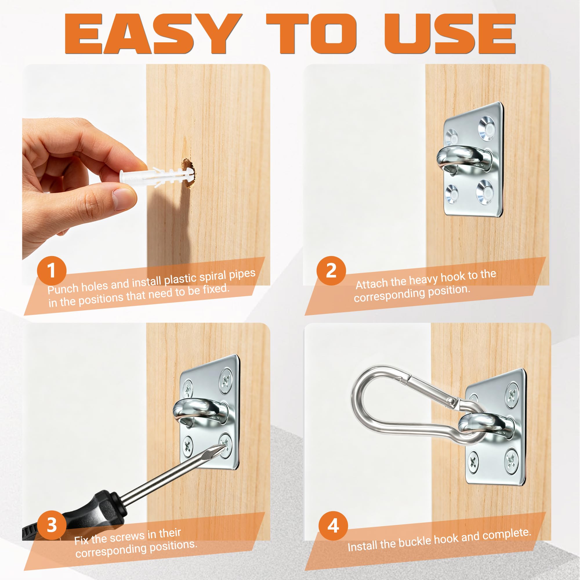 Stainless Steel Pad Eye Plates - Heavy Duty Hooks -5