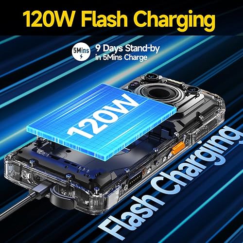 Miniatura 6 de Ulefone Armor 26 Ultra 5G Smartphone resistente desbloqueado, MTK 8020 24GB+512GB, batería 15600mAh/120W, cámara de 200MP, teléfono celular Android