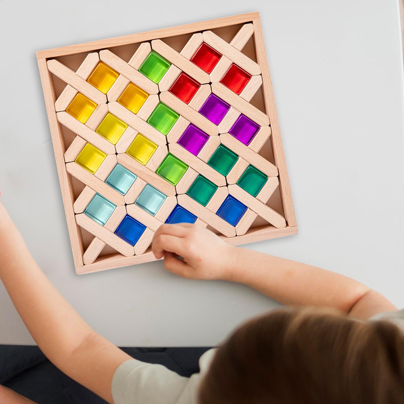 Bloques de Construcción, Cubos Acrílicos Apilables, Juguete Educativo para El Desarrollo de La Motricidad Y El Desarrollo