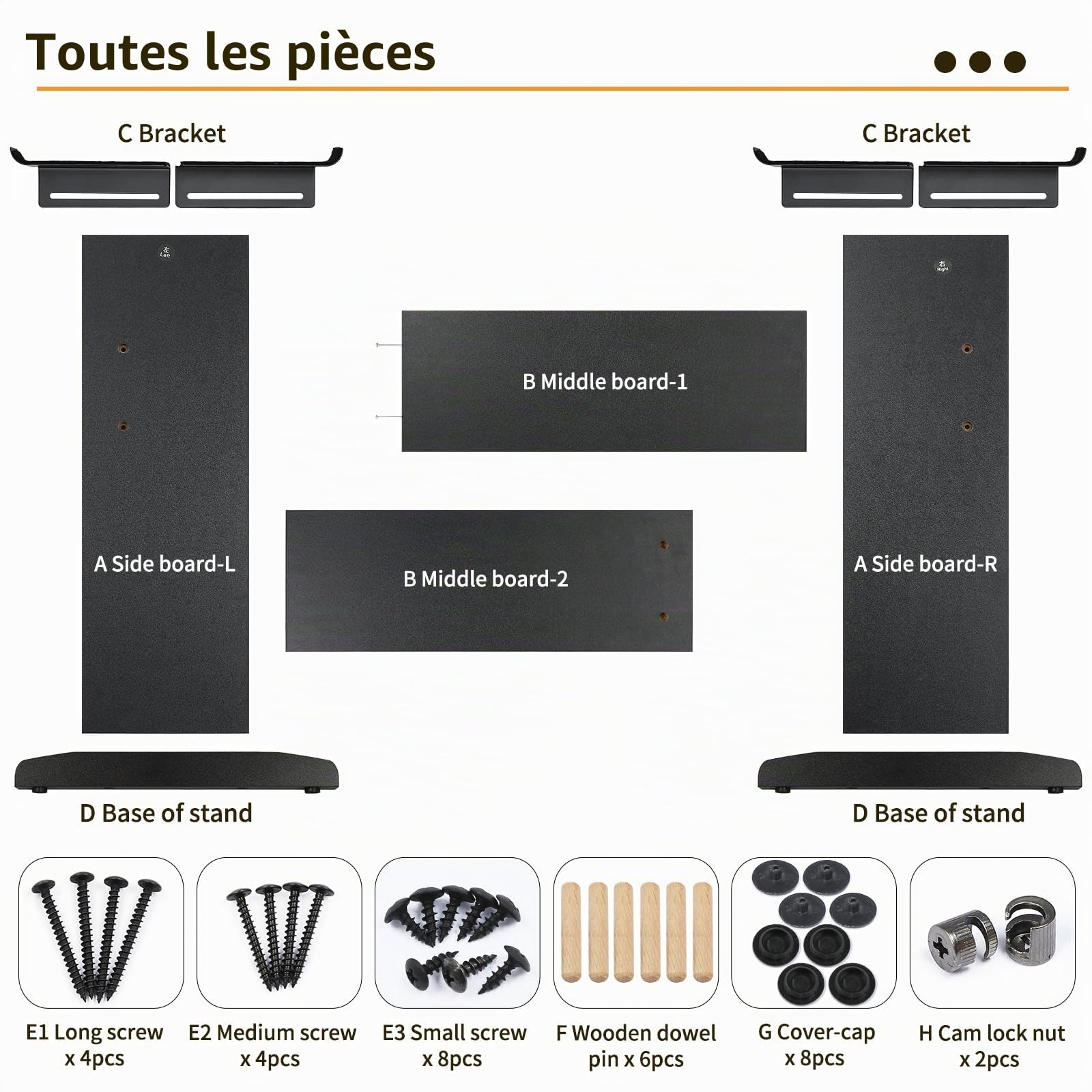 Support universel pour clavier de piano 76/88 touches, support de meubles en bois compatible avec les claviers de pianos numériques YMH série P, CSO PX, RLD FP Series – Planche intermédiaire 2