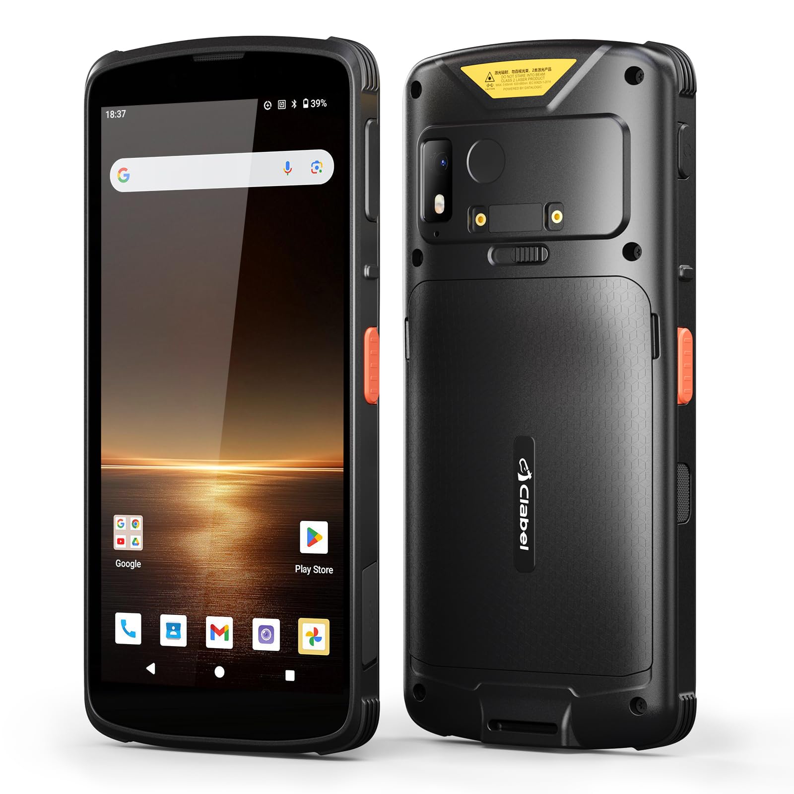 CLABEL M93 Lector de Códigos de Barras Android 14, PDA Industrial con Pantalla Táctil de 6", Terminal Portátil Computadora Móvil IP67, Escáner 1D 2D para Gestión de Almacén Logística e Inventario