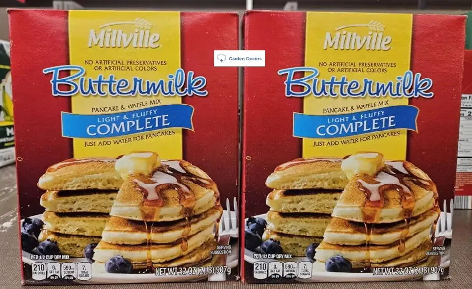 Millville Buttermilk Pancake &amp; Waffle Mix Light &amp; Fluffy Complete 32oz 907g (Two Boxes)