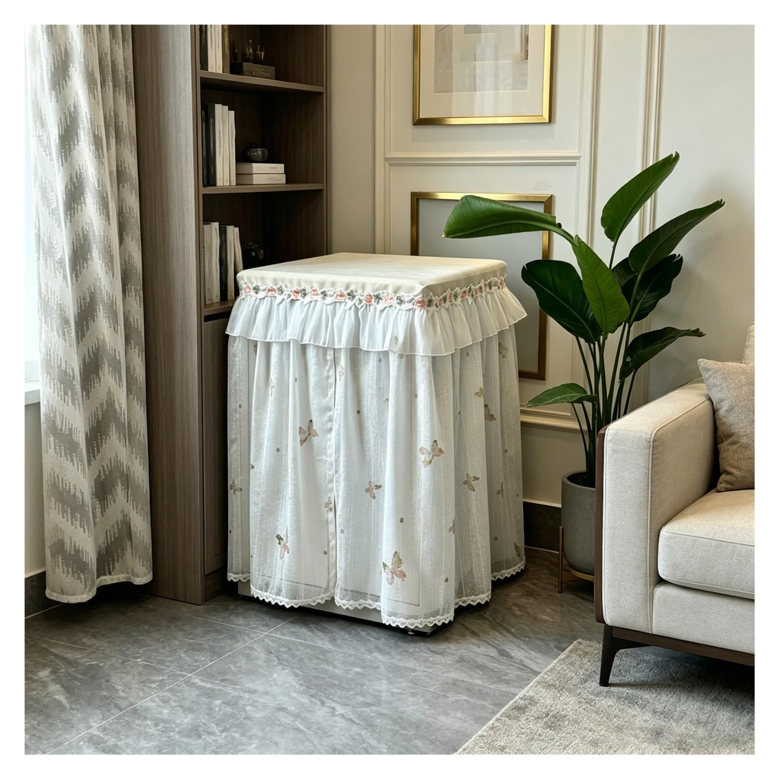 CHZDPP Custom Safe Cover with Front Pull Curtain, Synthetic Security Safe Cover, Dust&Water Proof Cabinet Safes Disguise with Patterns(D,20x16x28in/50x40x70 cm)