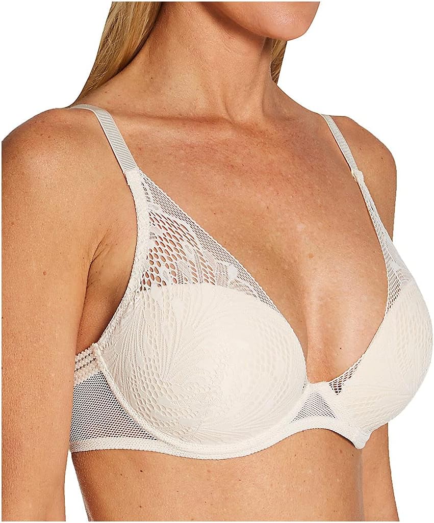 Passionataby Chantelle Women's Thelma Plunge Bra 43H9, Talc, 32B