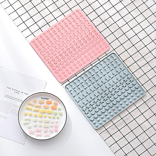 Miniatura 6 de Moldes de goma de 130 cavidades, moldes de caramelo, mini moldes de silicona para perros, moldes de chocolate semiesférico, estrella y corazón, mini