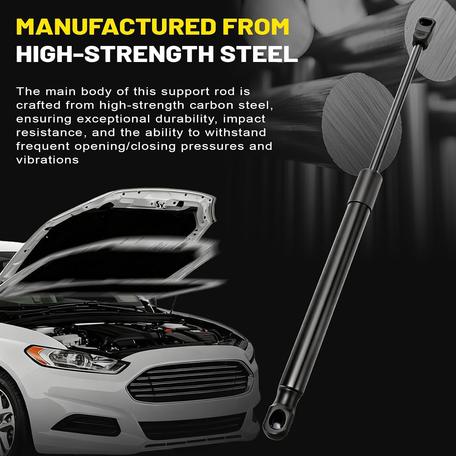 Hood Struts Lift Support for Hyundai Sonata 2015-2017 - OEM Replacement Shocks, Compatible with Eco/GL/GLS/Limited/Premium/SE/Sport/Ultimate, OEM# 81161C1000, 2 Pcs
