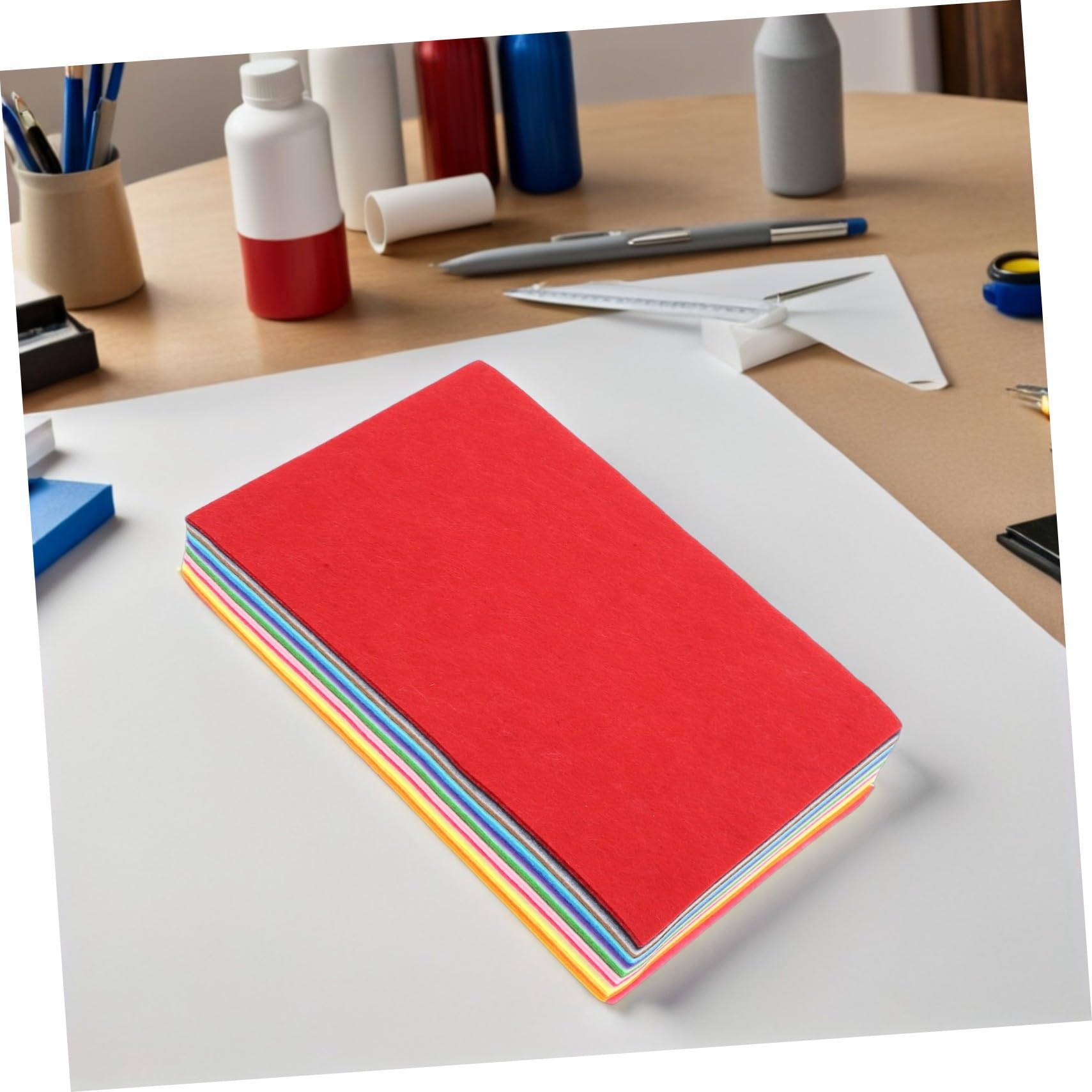 80 Stück Teiliges Bunte Filzplatten Weicher Bastelfilz Stoff für Patchwork Nähen DIY Bastelprojekte Vielseitig Zuschneidbar und Langlebig für Handwerk und Schule