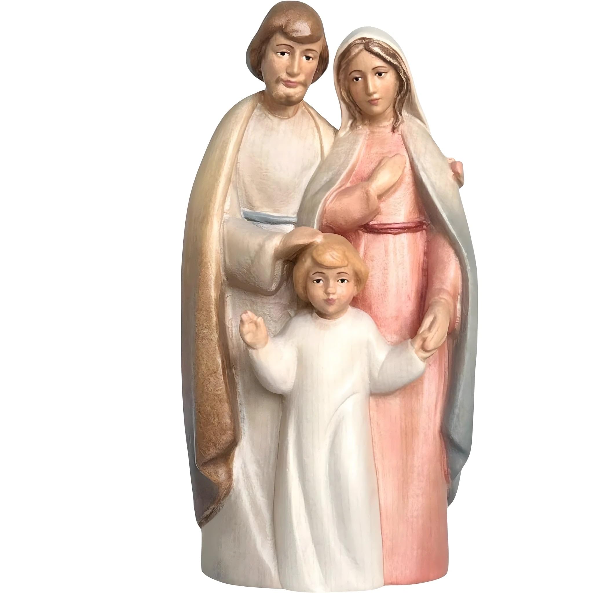 Standing Carved Wood Nativity Set - Colored Maple by Dolfi