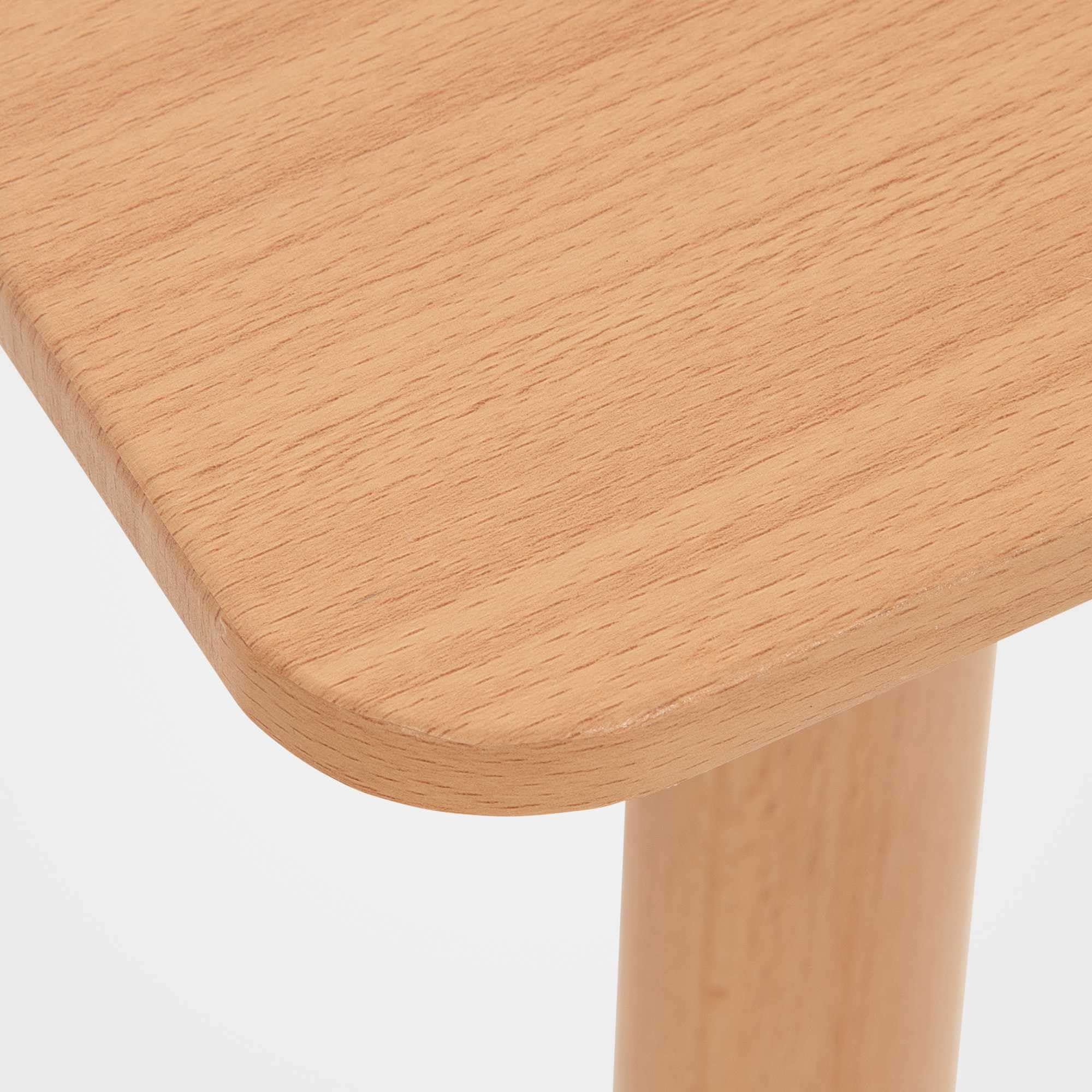 CLP Mesa Auxiliar Viborg I Mesa de Centro con Tablero de MDF I Mesa de Café con Base de Madera I Mesa de Cocina Nórdica, Color:Natura, Tamaño:80 cm