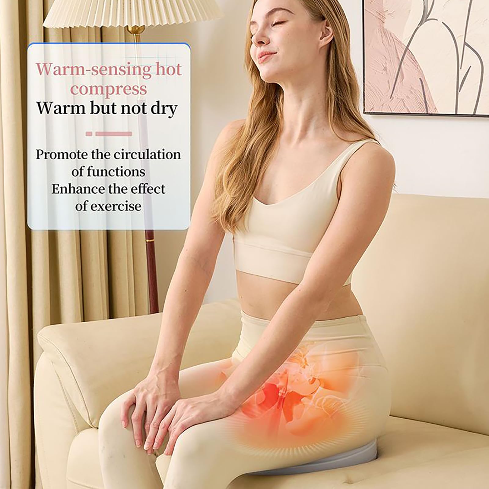 Correttore Muscolare del Pavimento pelvico, Sedia elettrica per Esercizi del Pavimento pelvico da Donna, 5 modalità/3 intensità, allevia la Tensione Muscolare/Salute pelvica