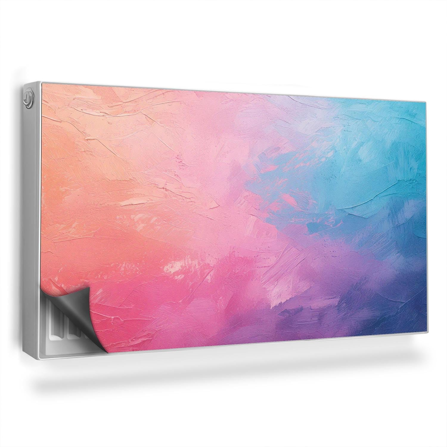 Cache radiateur 110x60 cm couverture magnétique design transition tonale pour salon