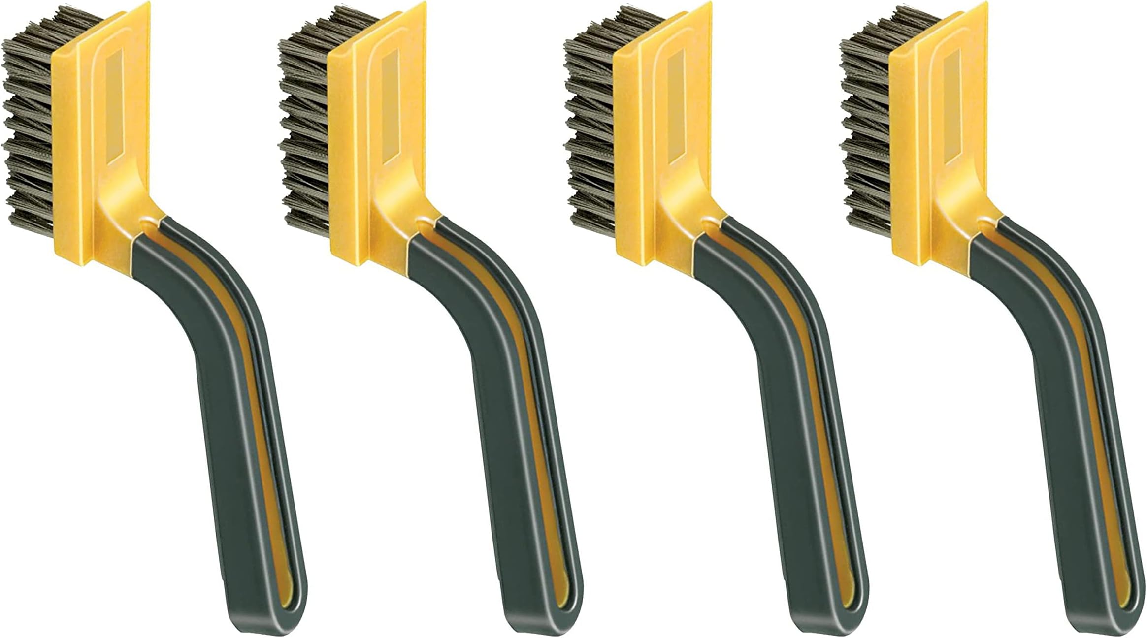 ALLWAYTools Soft Grip Wide Handle Stainless Steel Stripper Brush, 4 Pack
