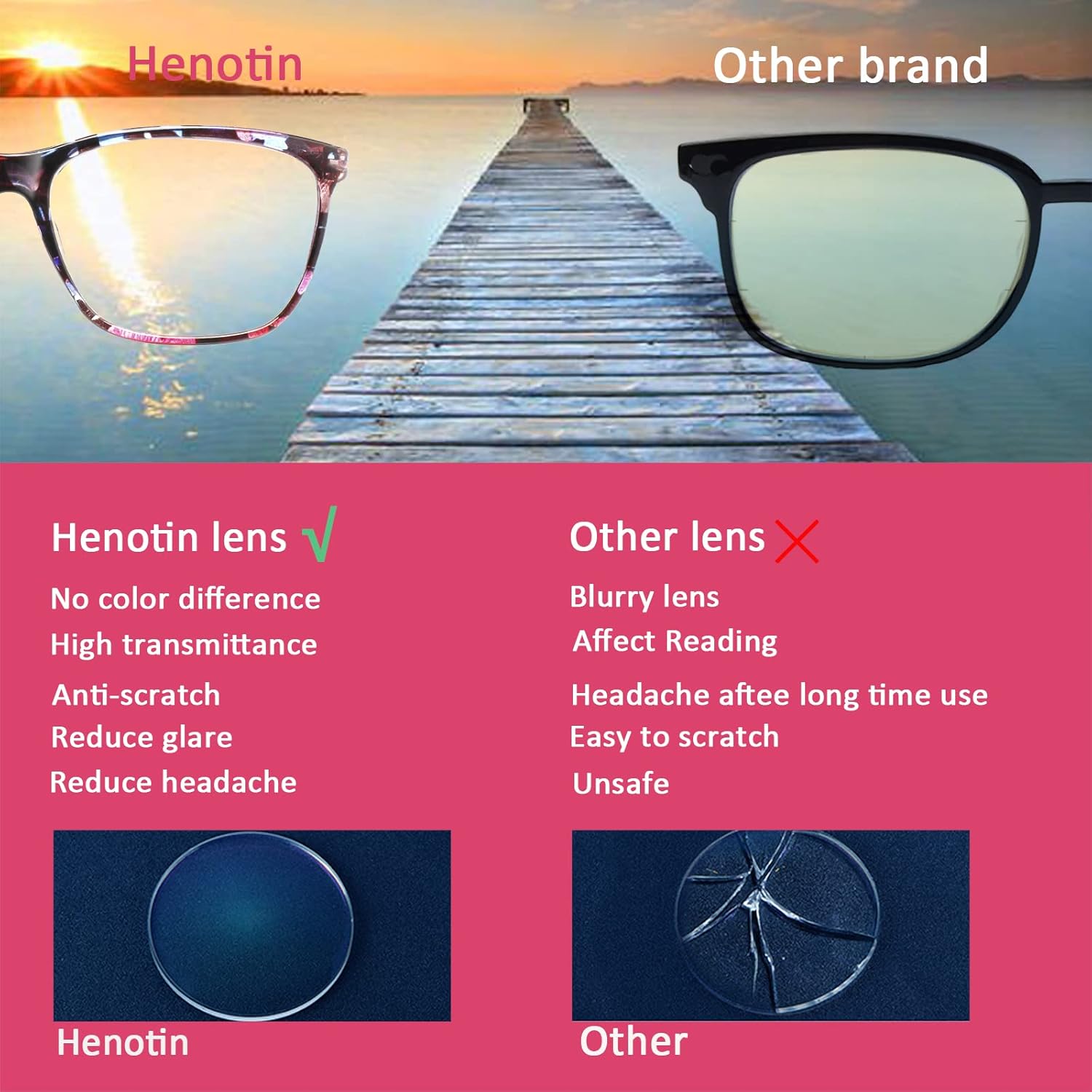 Henotin 6 Pack Ladies Reading Glasses Blue Light Blocking Spring Hinge Readers Anti Eyestrain Computer Eyeglasses (Multicolor-2, 1.5, multiplier_x) - Image 4