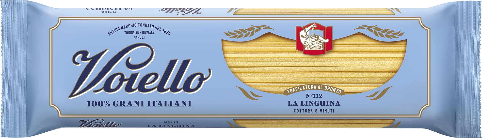 Voiello Pasta Linguine n.112, 500g, Grani 100% Italiani, Trafilatura Al Bronzo