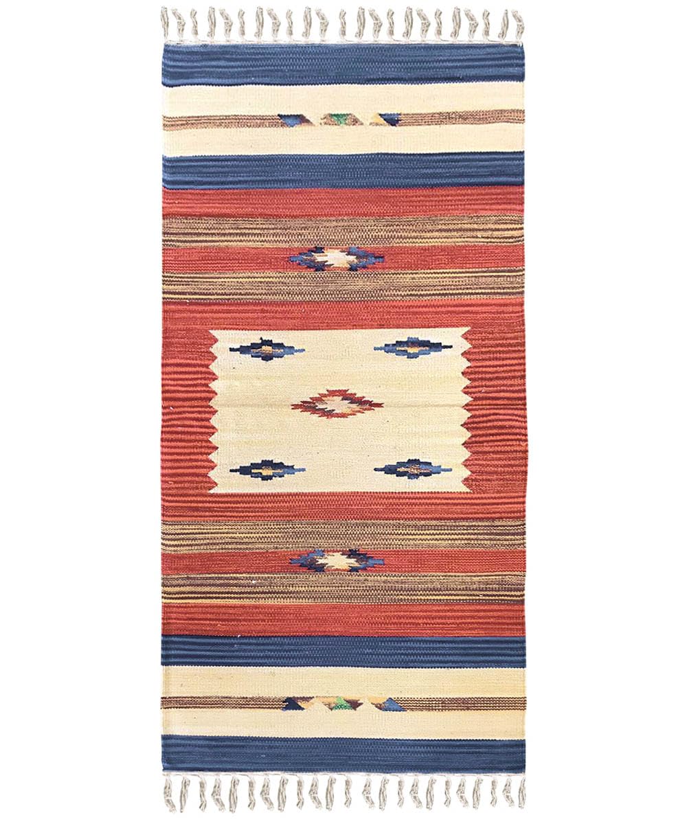 Alfombra kilim multiusos 100% algodón lavable KELIM 02 cm 120 x 180 cm Alfombra salón, salón dormitorio