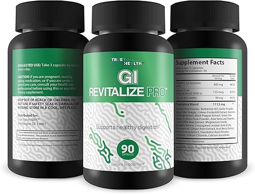Miniatura 4 de GI Revitalize Pro - Suplementos de salud intestinal para apoyo a la salud gastrointestinal - Promueve una mejor digestión, absorción de nutrientes y